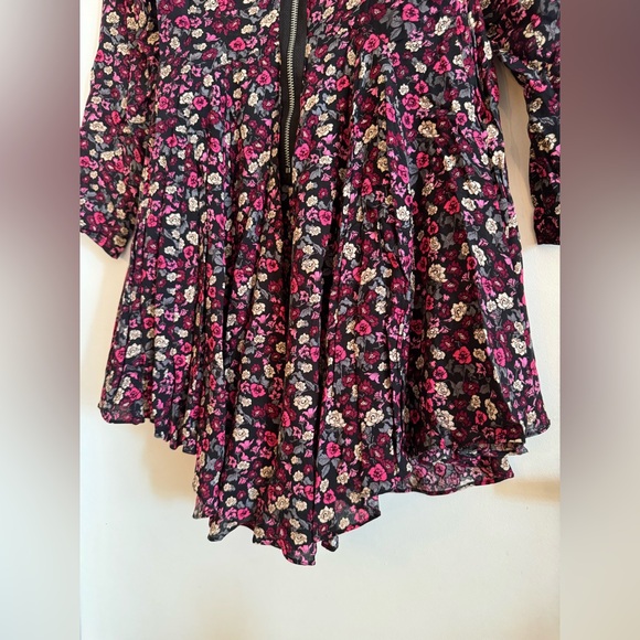 Floral dress H&M fit flare long sleeves boho skater robe fleurs manches longues - Picture 2 of 6